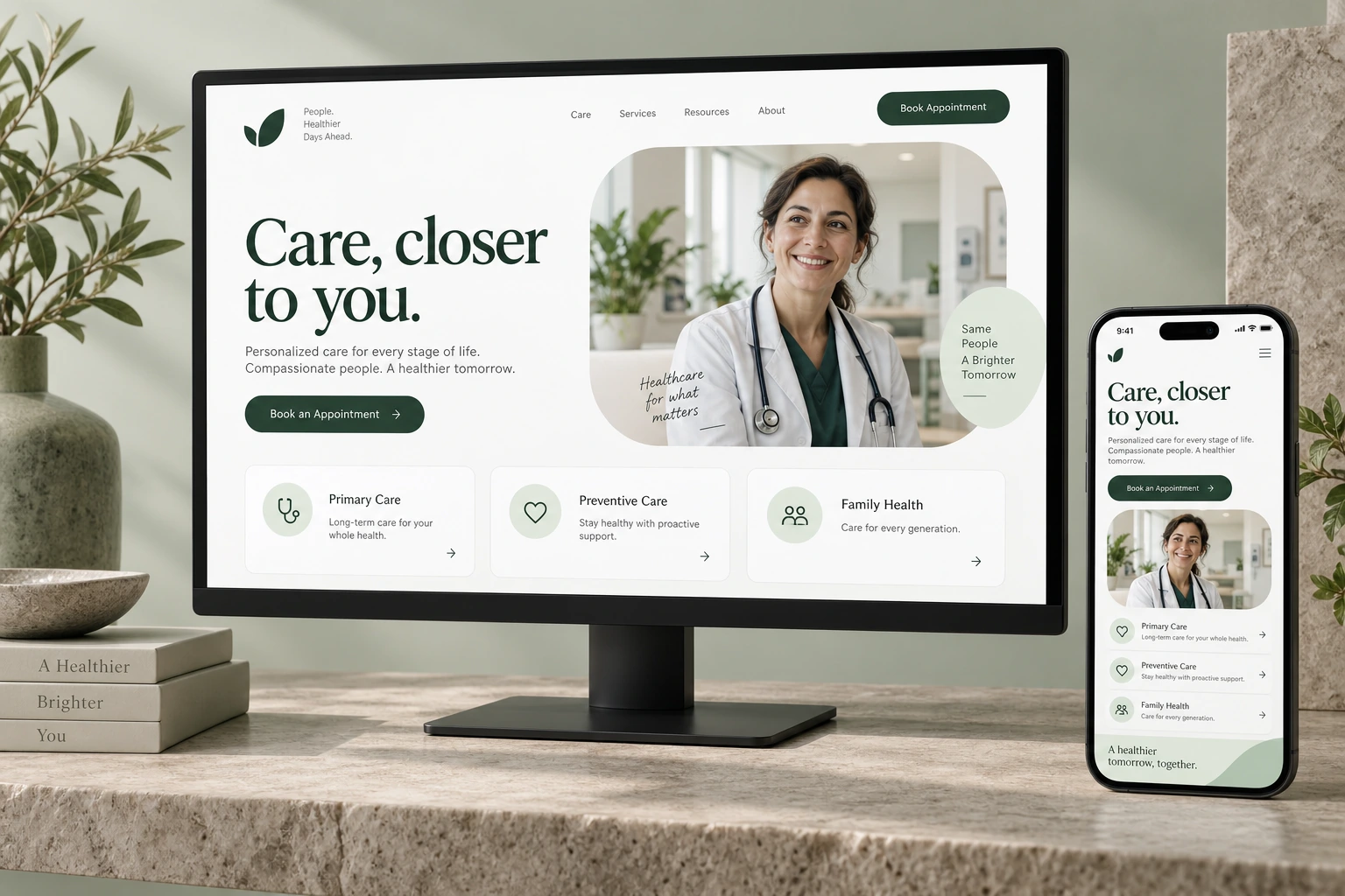 A more personal care experience — Websites